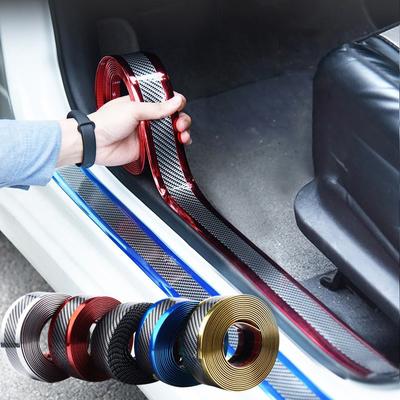 Bil Dørkant Universell Karbonfiber Anti-ripe Gjennomsiktig Film Film Bil Dørterskel Beskytter Klistremerker Støtfanger Film Klistremerke