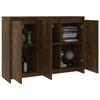 Buffet - MAISON EXCLUSIVE - 102x33x75 cm - Chêne fumé - Bois d'ingénierie - 3 portes
