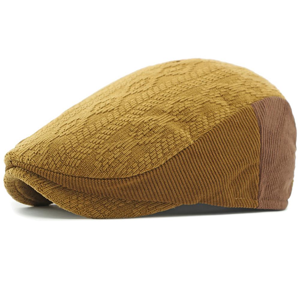 HT4577 Berets Autumn Winter Hat Cap for Men Women Vintage Knitted Beret Hat Male Female Adjustable Beret Cap Unisex Ivy Flat Cap