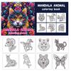 Mandala Animal Coloring Books Arts Beginners Creative Graffiti Illustration Adult Handicraft DIY Drawing Book 24 Page