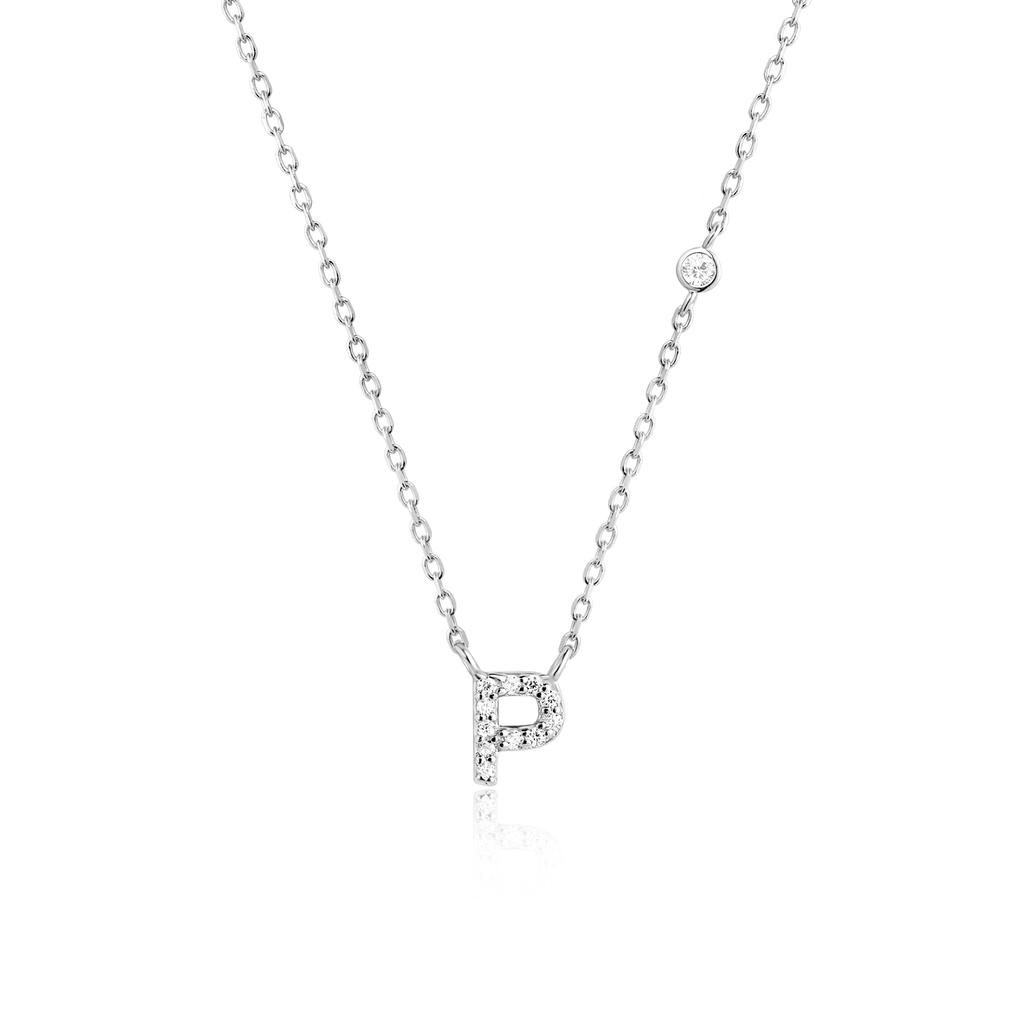 ANDYWEN 925 Silver Gold Small 26 Letters A- Z Zircon CZ Pendant Monogram Necklace Me Initial Alphabet M A Jewelry
