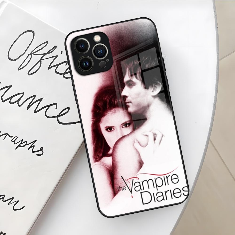 The Vampire Diaries Handyhülle für iPhone 16 15 14 12 11 13 Pro Max Mini X Xr Xs Se 8 Plus Glas