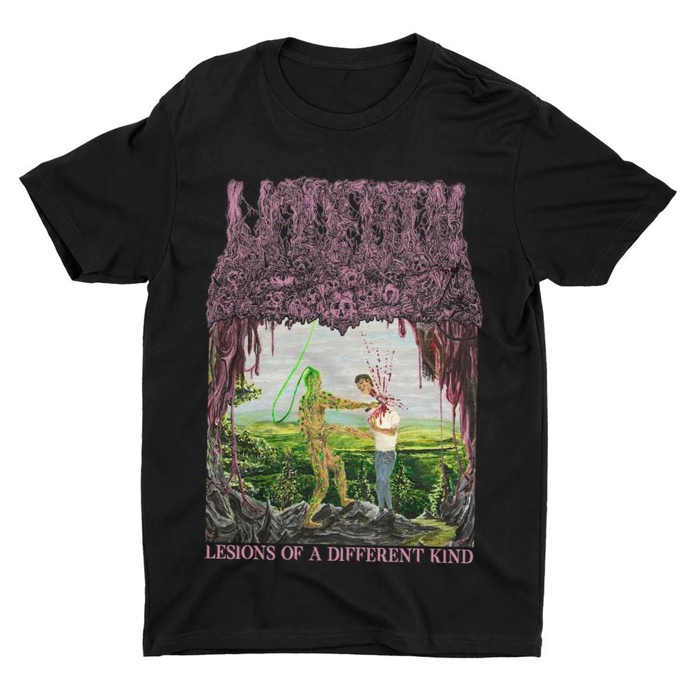 Men's Undeath Lesions Of A Different Kind black T-shirt  Black