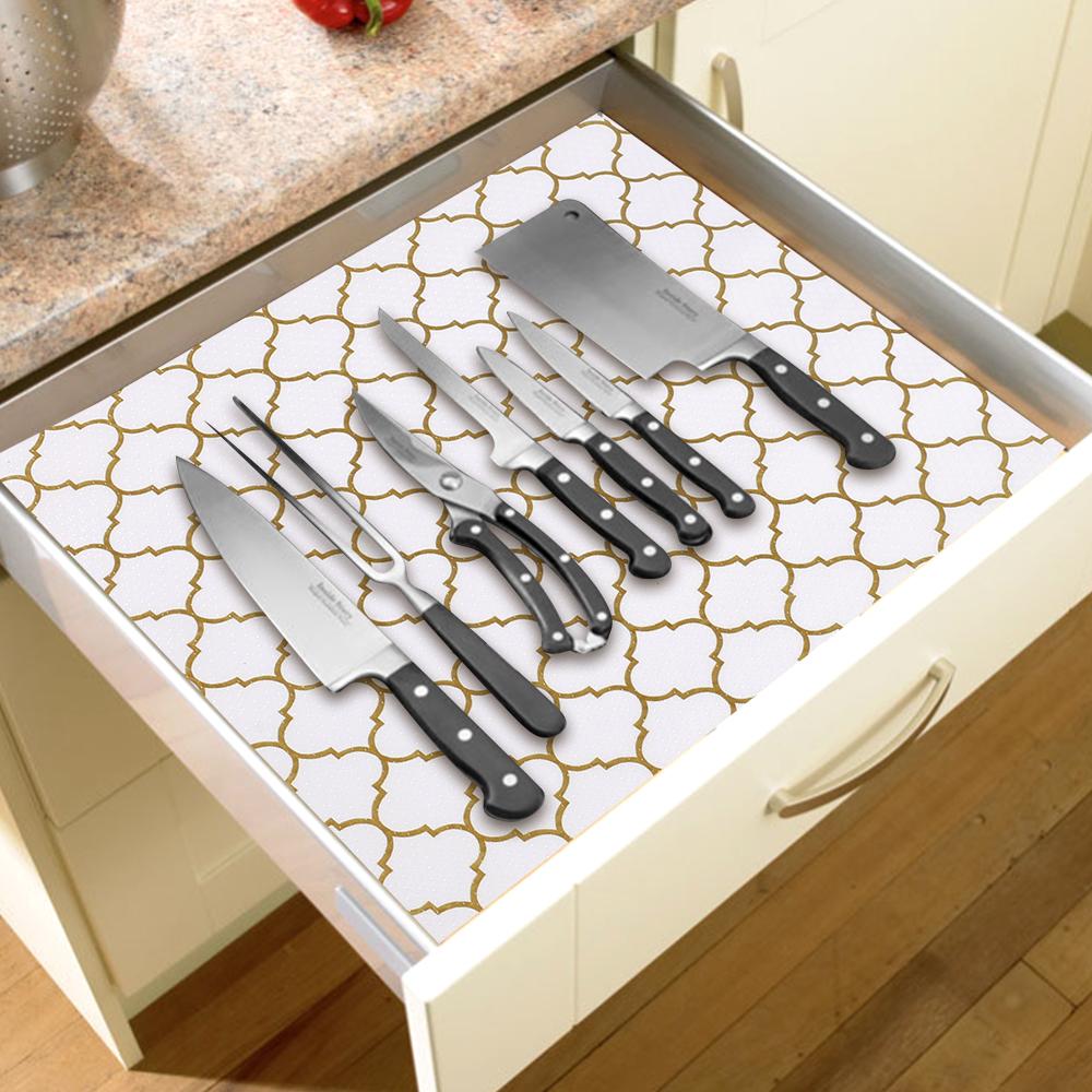 1roll Refrigerator Pad Anti-slip Waterproof Refrigerator Shelf Liner Non-adhesive Drawer Liner Easy To Clean Kitchen Cabinet