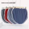 Men's Seamless Mid-High Waist Cotton Boxer Briefs - Solid Color