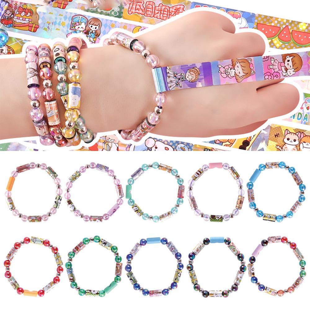 DIY Sticker Toy Bracelet Wearable Bracelet Beaded Toys New Stickers Beaded  Gifts