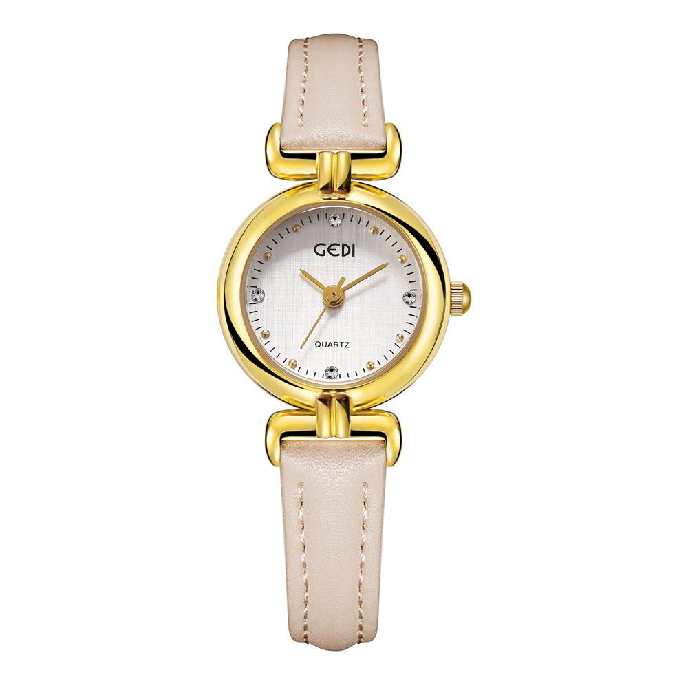 UTHAI CQ474 Ceasuri de damă vintageceas cu cuarț din piele naturală rafinatăceas de lux ușor cadouceasuri pentru femeie