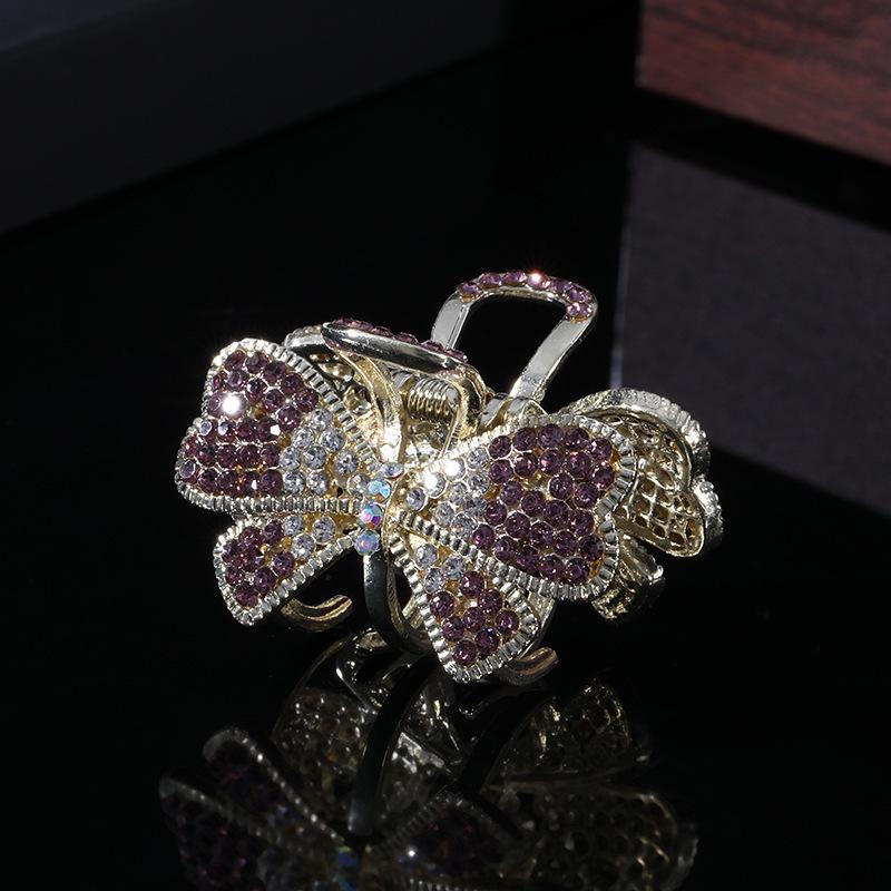 Elegant Rhinestone Butterfly Hair Claw: Medium-Sized High-End Accessory for Hairpin Bangs and Back-of-Head Styles
