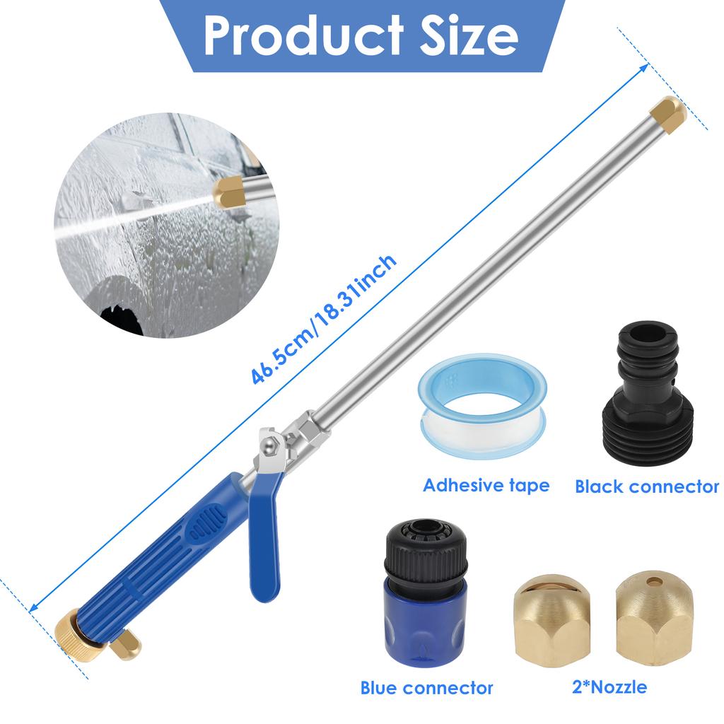 Car Washing  High Pressure Power Water Gun Washer Water Jet Hose Pipe Wand Nozzle Sprayer Spray Cleaning 2 Nozzle Cleaning Tool
