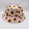Sommer-Gänseblümchen Eimerhut Damen Mode Baumwolle Strand Sonnenhüte Wende Bob chapeau Femme Blumenhut Fischerhut
