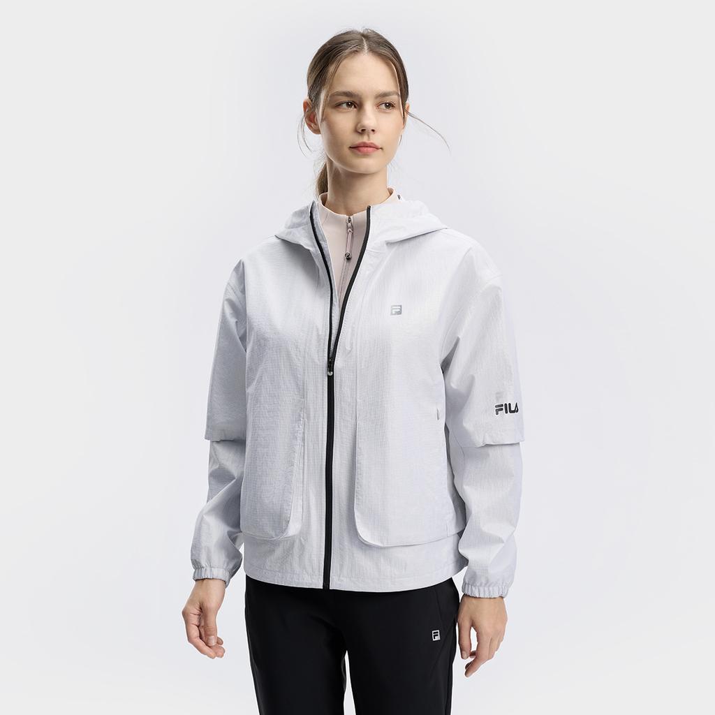 New FILA Jacket Women's Shimmery Silver A11W431704FSV