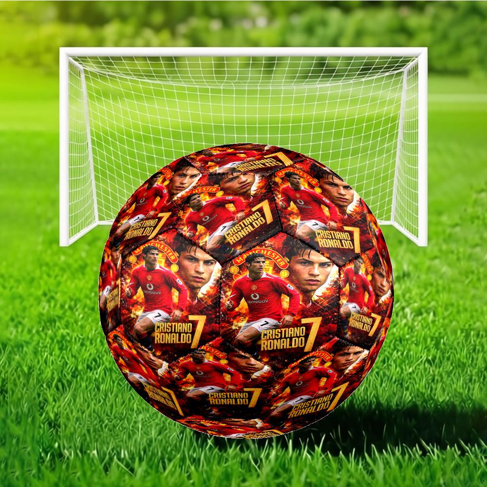 Man United Soccer Action Soccer Ball Size 5 Soccer Ball, Machine-stitched, Soft and Comfortable, Suitable for Training and Matches Fan Gift
