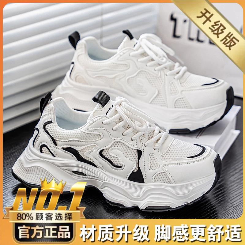 Summer Mesh Breathable Casual Sports Shoes Student Thick-soled Heightening Dad Shoes