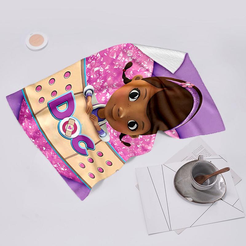 proof beach towel with Doc McStuffins pattern - soft,absorbent,quick-drying,machine washable - perfect for swimming,camping,bathing