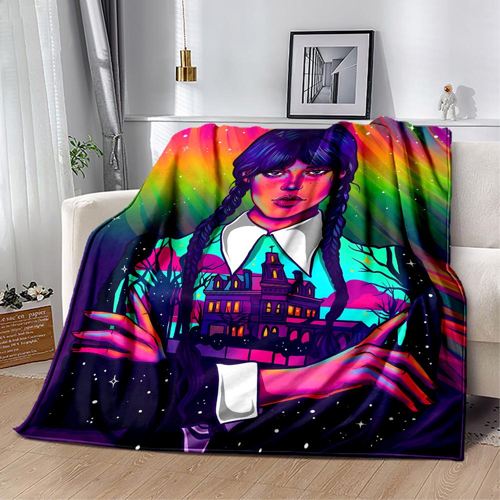 Wednesday Addams Clockwork Blanket Suitable for sofas,travel, living rooms also a good gift for friends and family Suitable for all seasons.