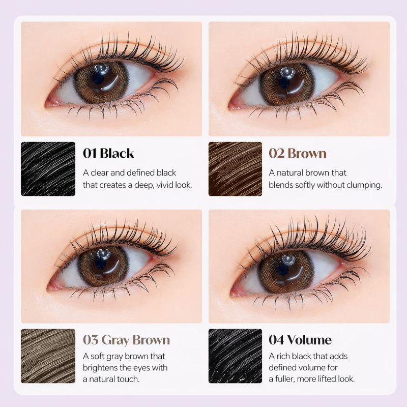 ETUDE Curl Fix Mascara 8g + Lash Comb Set – Long-Lasting Curling, Smudge-Proof Volume & Definition