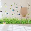 Green Butterfly Floral Wall Sticker Skirting Board Decal for Living Room Bedroom Home Decoration