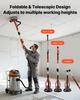 Drywall Sander, 850W Electric Drywall Sander, Popcorn Ceiling Removal Tool with 5 Variable Speed 800-1700 RPM, Double-Deck LED Light, Foldable &