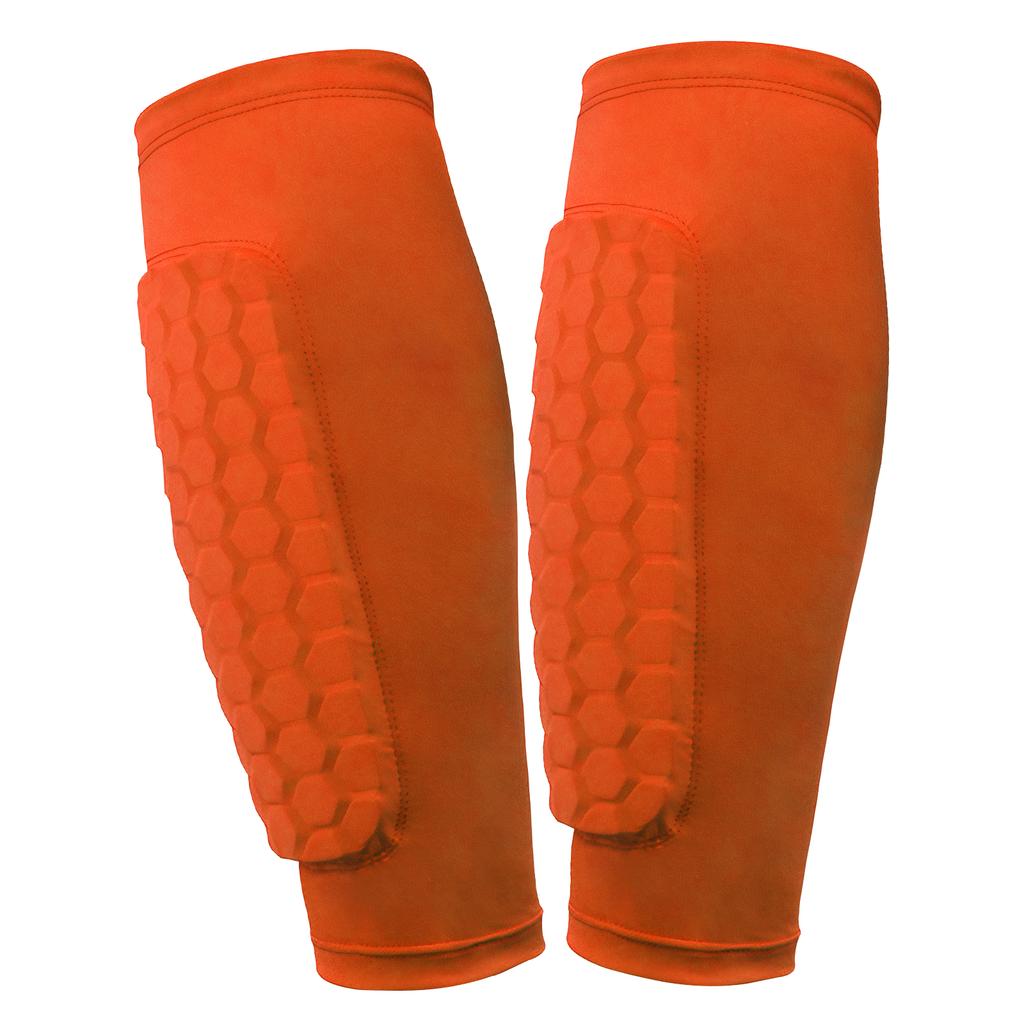 Shin Defender with Honeycomb Pads Football Shin Pads Ergonomic Lightweight Calf Protective Gear for Kids Youth Adults