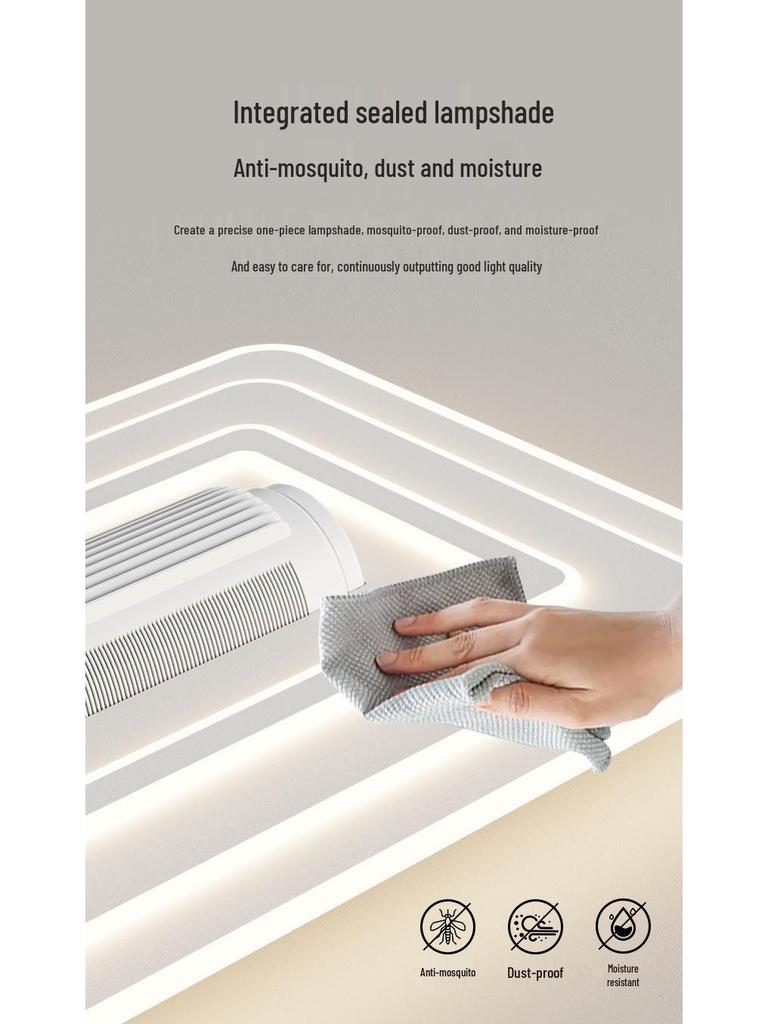Customized Smart Leafless Ceiling Fan Light - Modern Tricolor with Voice Control for Living Room or Bedroom.