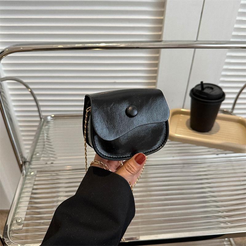 

Trendy Mini Candy Color Pu Leather Handbag Stylish Chic Crossbody Bag For Women Black