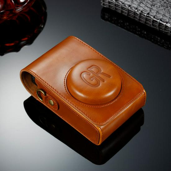 

Кожаный чехол QIBAO для камеры Ricoh серии GR (ГР, ГР2, ГР3, ГРIII, ГР II) Цифровые фотоаппараты коричневый