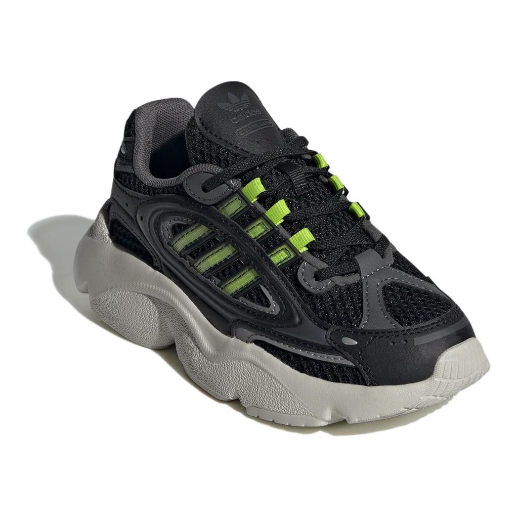 Adidas Ozmillen Classic Versatile Low-Top Casual Shoes Kids Sneakers Black Green IG4277