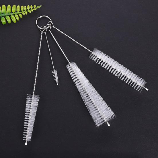 Cleaning Brush Extended Reach Deep Clean Tall Glasses Bottles Straws Cleaning Scrubber Multiple Sizes Flexible Metal Stem Drinking Container Cleaner