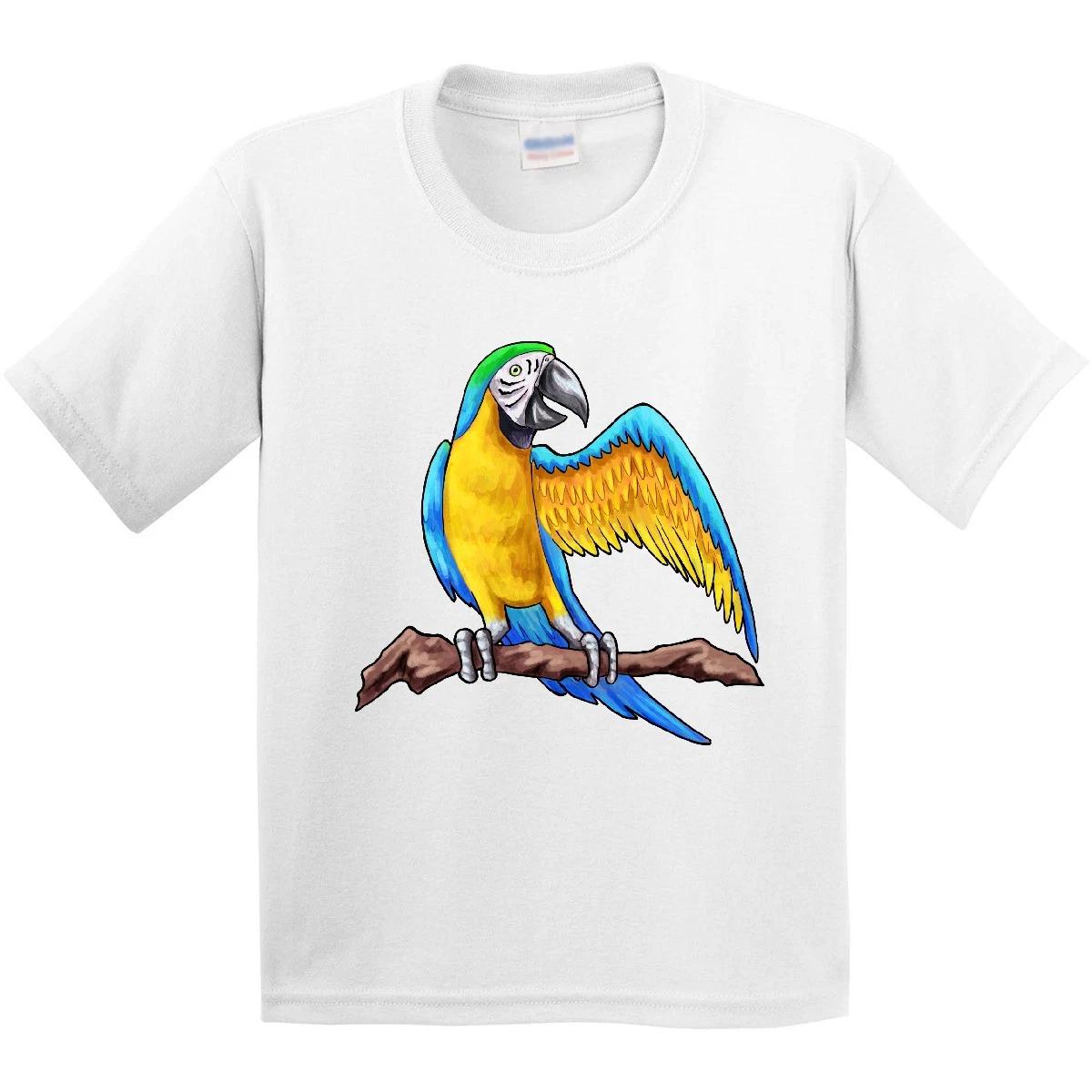 Inktastic Blue And Gold Macaw Parrot Youth T-Shirt Animal Animals Birds Bird Pet 100