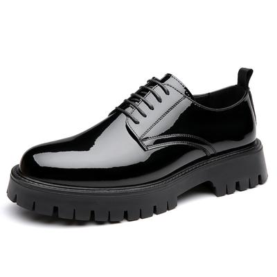 Fashion 2024 Spring Autumn New Dress Shoes for Men Round Head British Style Low Heels Lace-up Casual Daily Work Leather Shoes Man