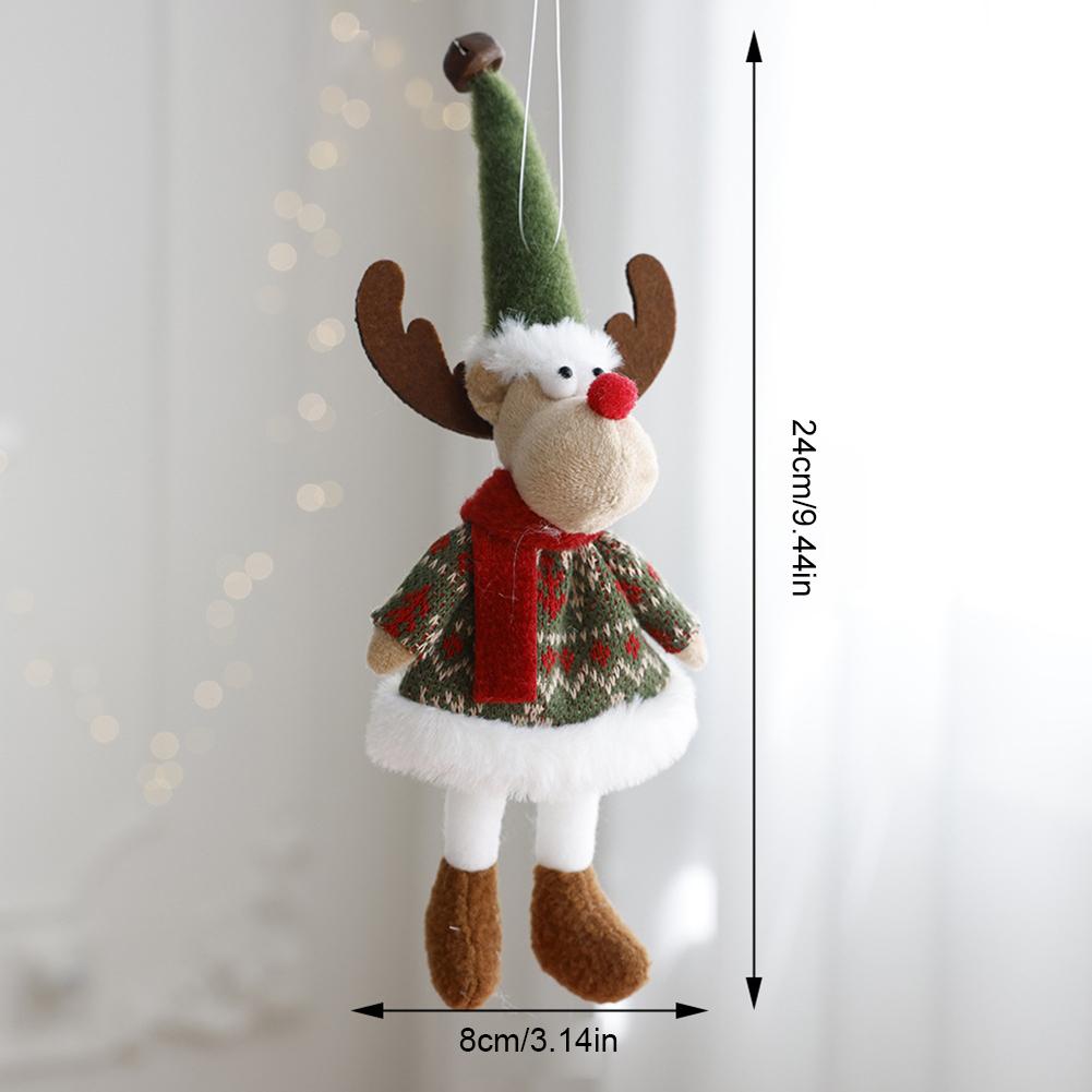 LED Noel Süslemeleri Noel Baba Cüce Kolye Işıklı Yapay Bitki Elf Bebek Süs Karikatür Yüzsüz Yaşlı Adam Bebek Kolye