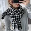 Printed Scarf Women's Winter Cashmere Warm Chain Pattern Elegant Shawl Scarf
