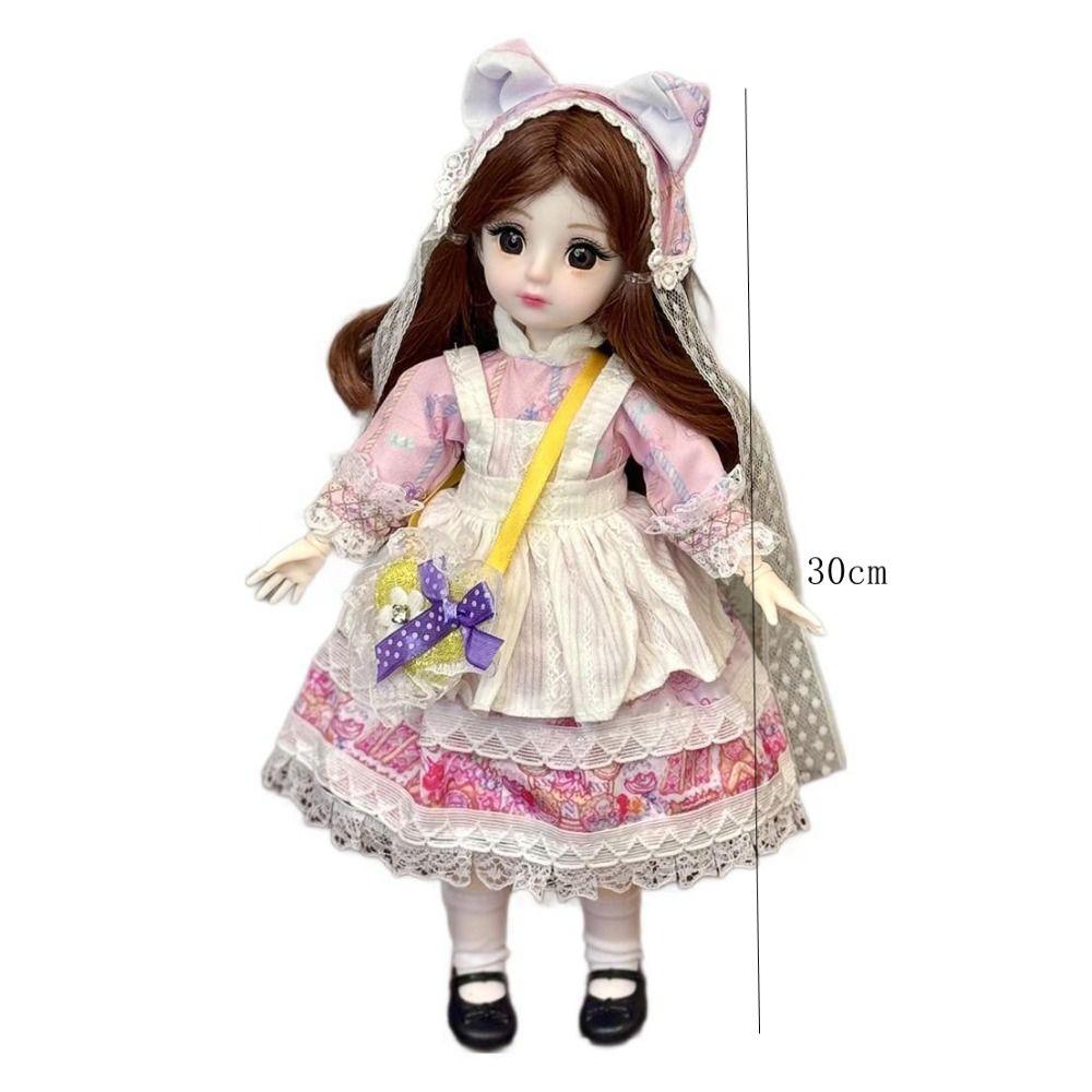 With Clothes Removable Joints Doll 3D Eyes 1/6 Bjd Dolls Hinged Doll 30cm BJD Doll  Girls Gifts