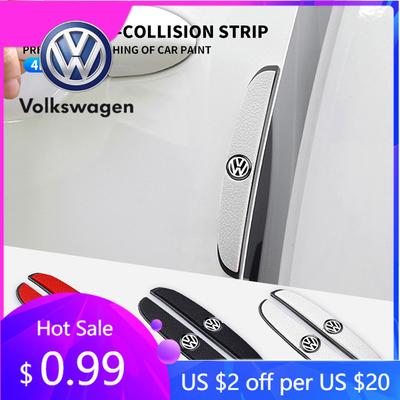2026 Hot For Volkswagen VW 4pcs Rubber Anti Collision Strip Car Door Rearview Mirror Protector Stickers For Volkswagen VW Touran
