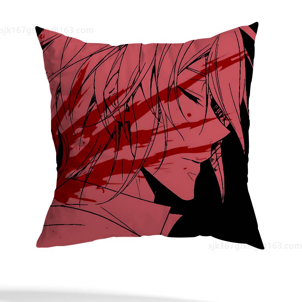 Anime M-Moriarty The Patriot Pillow Case Square Double-Sided Printing Short Plush Sofa Cushion Cover Bedroom Bedside Pillow