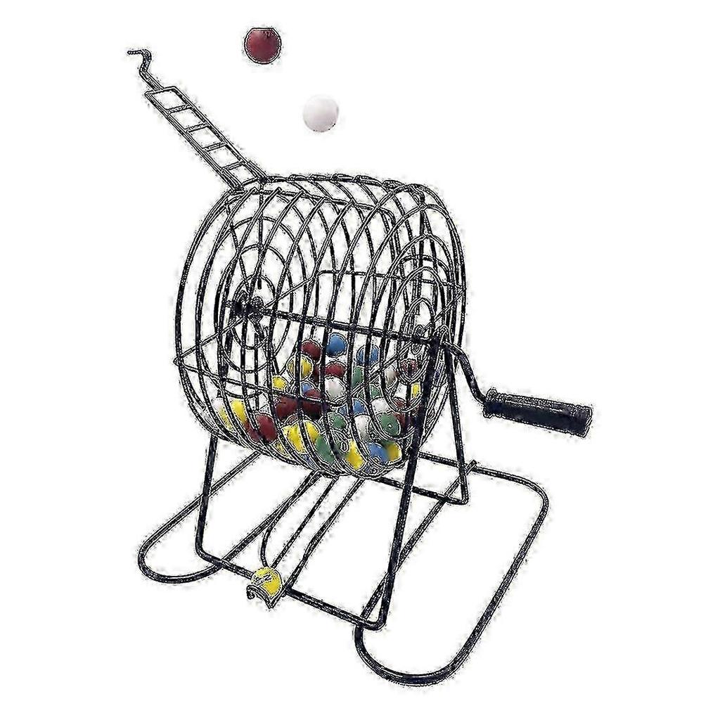 Deluxe Bingo Game Set With 6 Inch Bingo Cage, Bingo Master Board,75 Colored Balls , 50 Bingo Cards