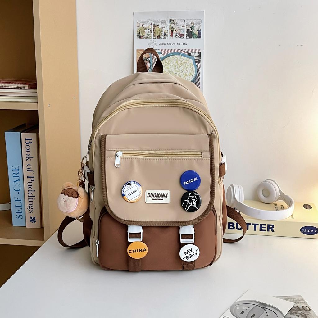 Schoolbag Large Capacity Sturdy Schoolbag 1011 New Middle and High School Students Backpack Leisure Class Commuter Backpack Female Wholesale