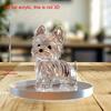 1pcs flat decorative statue, exclusive small and fun, crystal dog ornament suitable for bedroom decoration and office decoration