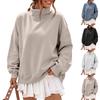 Women's Casual Color Half Turtleneck Pullover Sweatshirt for Everyday Wear
