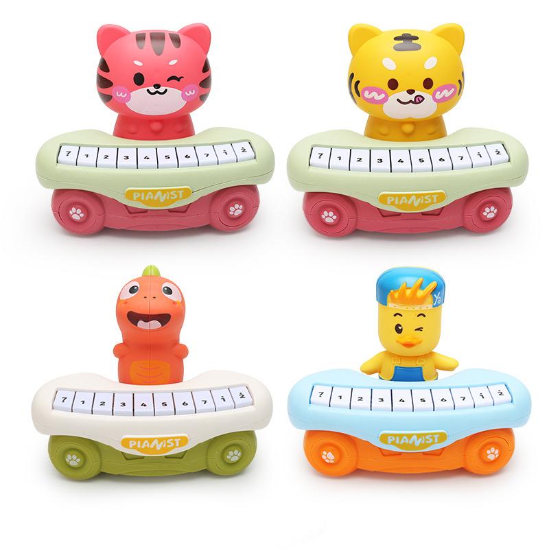 Children'S Lighting Edition Teaching Animal Paradise Cartoon Electronic Guitar Piano Early Education Enlightenment Interest Music Toys