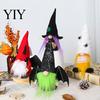 Nordic Style Ghost Gnome Ornaments Halloween Figurine, Faceless Dwarf Doll Decor with Devil Witch Handmade Velvet Figurines Mummy, Soft Fabric