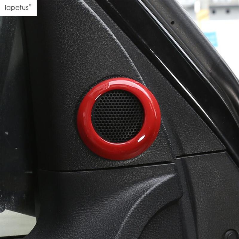 A Pillar Ring Water Cup Holder Gear Shift Panel Head Light Lamp Cover Trim For Toyota Tundra 2014 - Red Accessories Interior