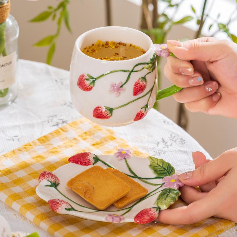 Hand-Painted Ceramic Coffee and Tea Cup for Girls – Stylish, High-Value Design