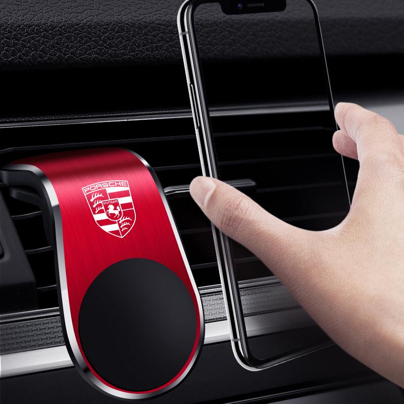 1 buc Suport magnetic metalic pentru telefon de mașină, Accesorii auto pentru Porsche Boxster Cayenne Panamera Macan Cayman 911 918 996 917 991