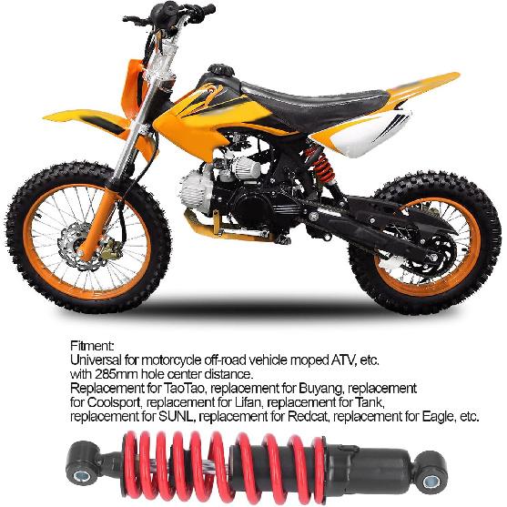 Acouto 285mm Rear Shock Absorber for Tao tao ATVs 5 Strength Adjustable Rear Shock Absorber Spring
