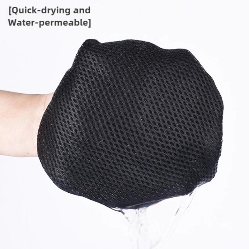 Motorcycle and scooter seat covers, grid protective pads. 3D mesh fabric seat covers, anti-slip, breathable, waterproof.