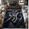 Tappeto in Flanella Stampato Juventus FC Antiscivolo Morbido Poliestere Tappeto per Pavimento Tappetino Decorativo per Interni per Camera da Letto Soggiorno Divano