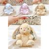 Rabbit Plush Keyring With Embroidered Flowers For Collectible Fashion Accessories