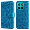 For Honor X8c 4G Case Sunflower Imprint Leather Wallet Phone Cover