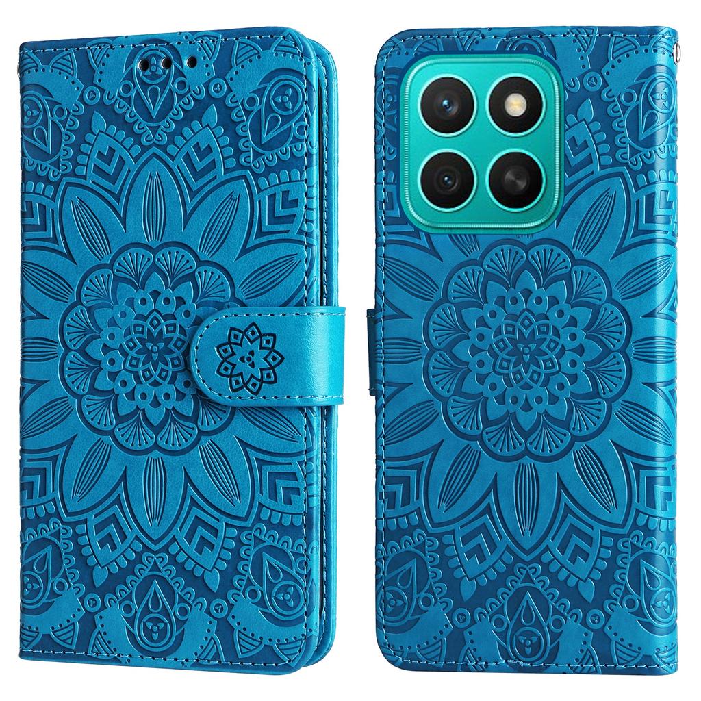 For Honor X8c 4G Case Sunflower Imprint Leather Wallet Phone Cover